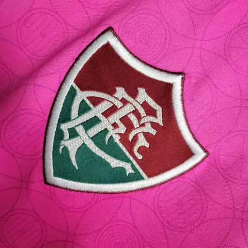 Fluminense 23/24 Shirt - Men's Pink Fan Shirt + Libertadores Patches