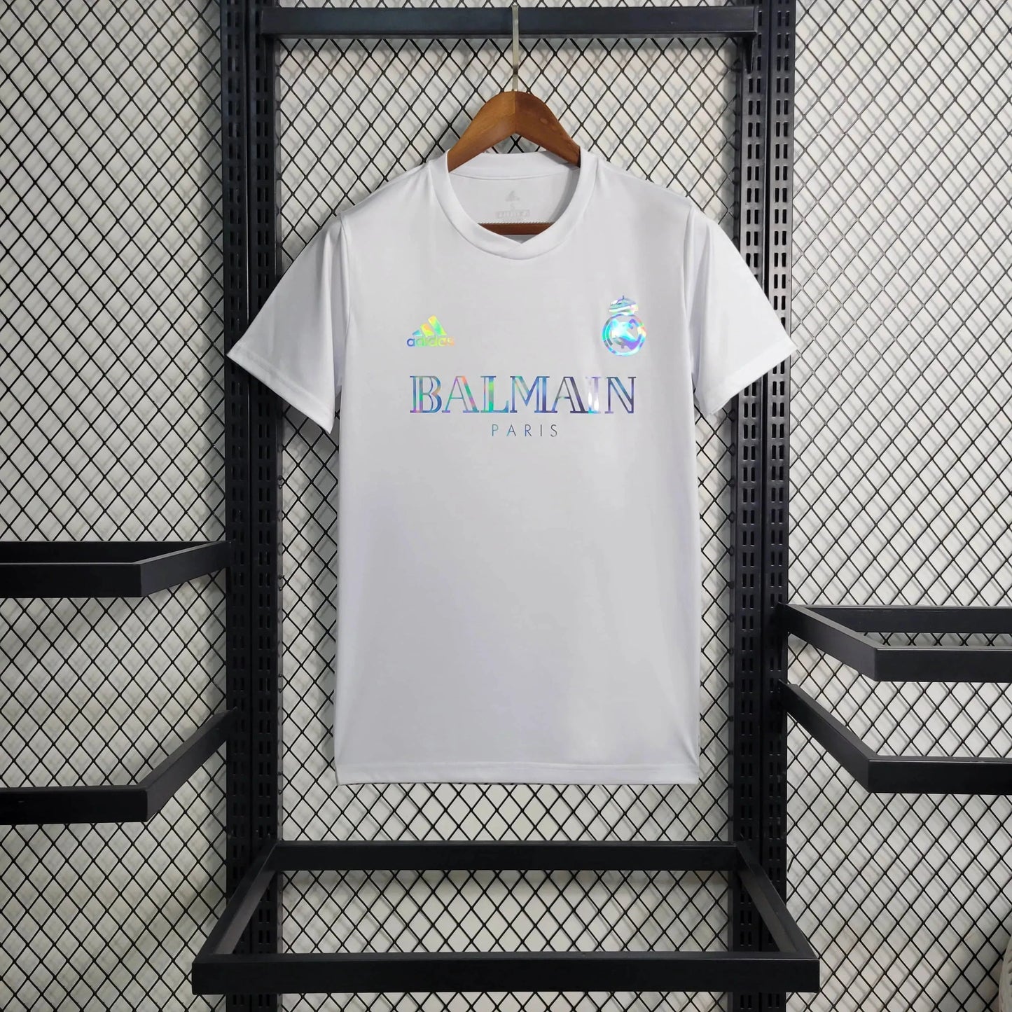 Real Madrid BALMAIN Fan Shirt - Men's Reflective White