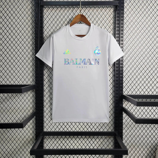 Real Madrid BALMAIN Fan Shirt - Men's Reflective White