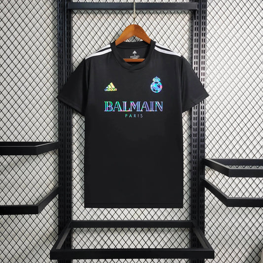 Real Madrid BALMAIN Fan Shirt - Men's Reflective Black