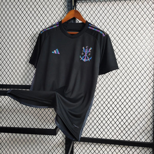 Flamengo Third Away Shirt 23/24 - Men's Reflective Black Fan Shirt