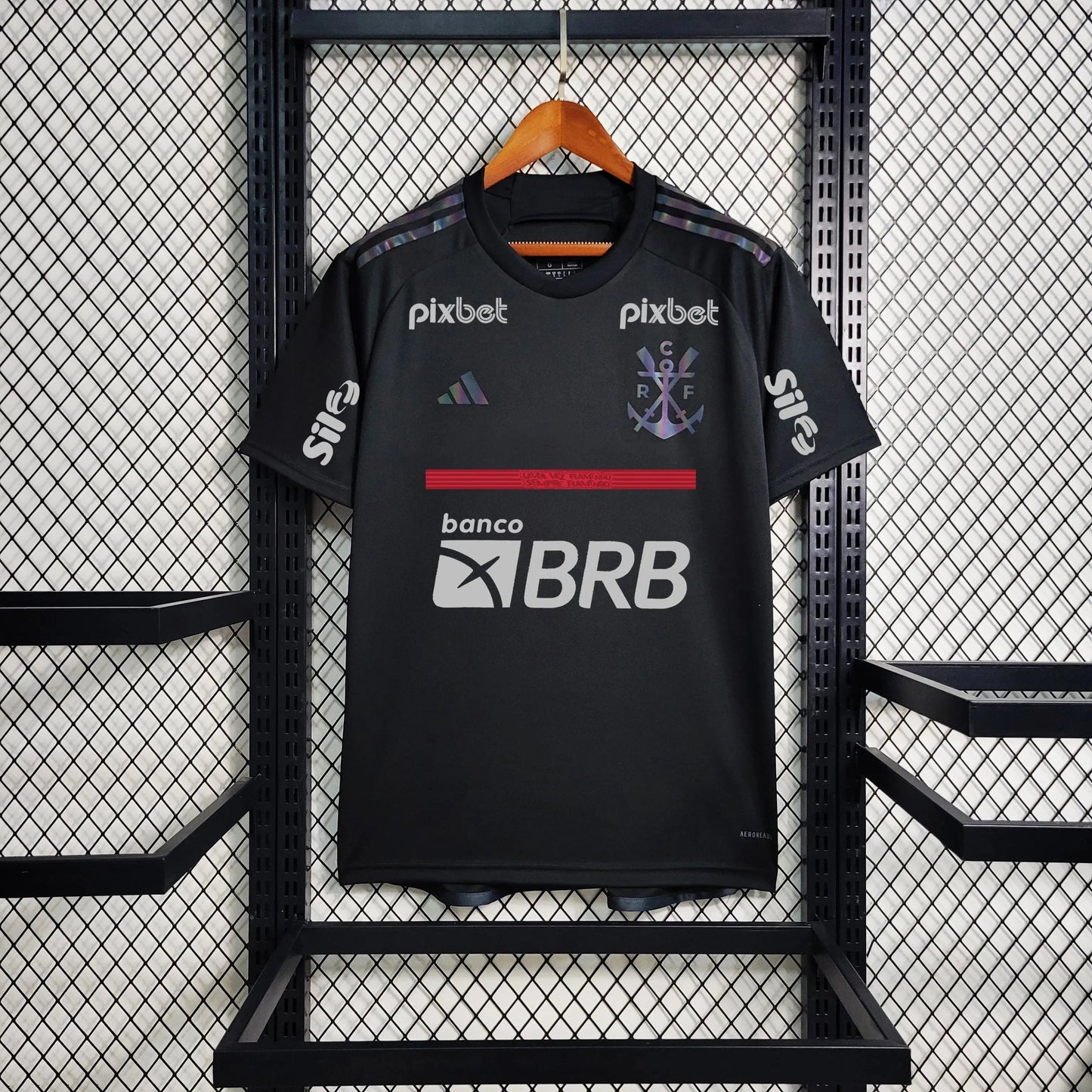 Flamengo Third Away Shirt 23/24 - Men's Reflective Black Fan Shirt