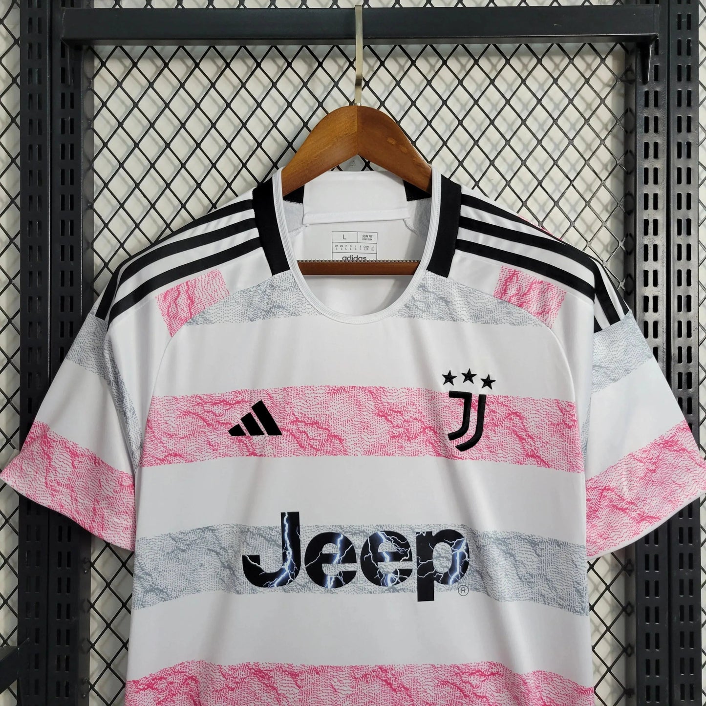 Juventus Away Shirt 23/24 - Men's White and Pink Fan Shirt