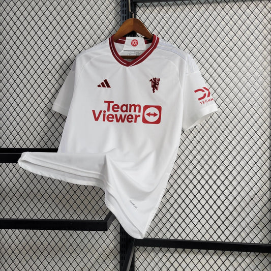 Manchester United Away Shirt 23/24 - Men's Fan White