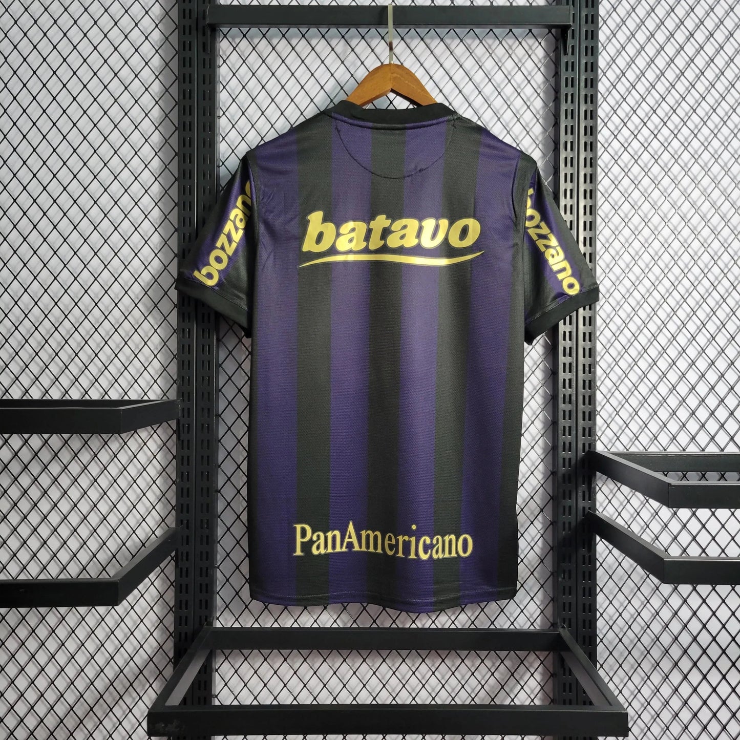 Timão Retro Away Shirt 2009/10 - Men's Fan Shirt Black and Purple