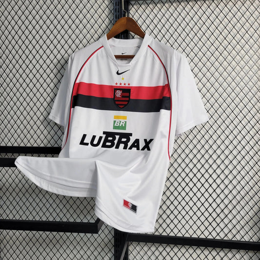 Flamengo Retro Away Shirt 2002 - Men's White Fan Shirt LUBRAX
