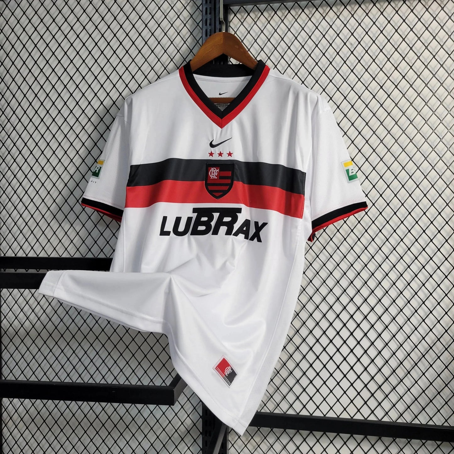 Flamengo Retro Away Shirt 2001 - Men's White Fan Shirt LUBRAX