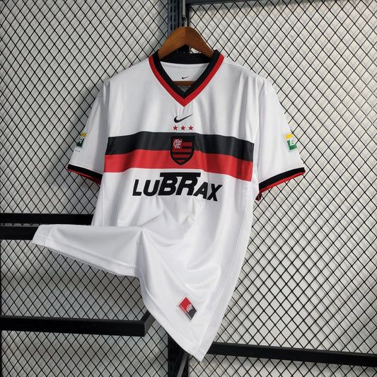 Flamengo Retro Away Shirt 2001 - Men's White Fan Shirt LUBRAX