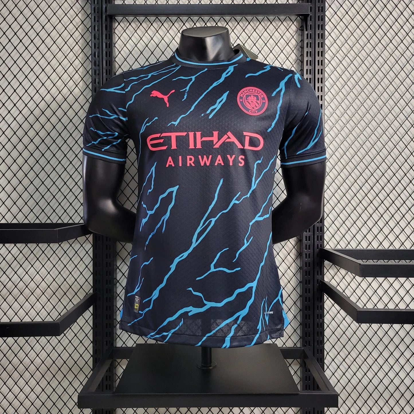 Manchester City Third Away Shirt 23/24 - Mens Player Black