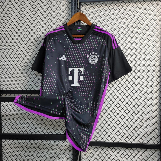 Bayern Munich Away Shirt 23/24 - Men's Fan Black and Purple