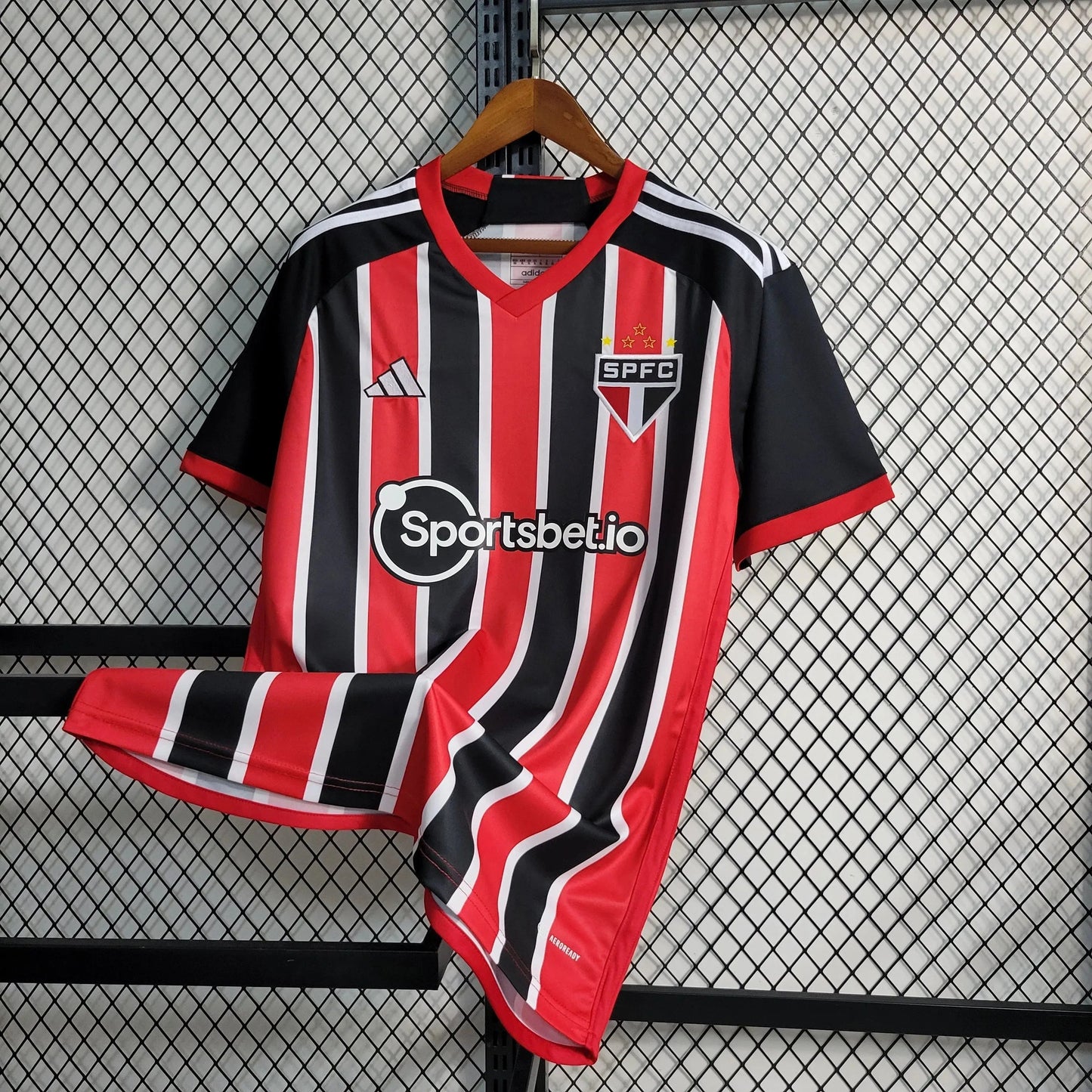 São Paulo Away Shirt 23/24 - Men's Fan Black and Red