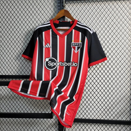 São Paulo Away Shirt 23/24 - Men's Fan Black and Red