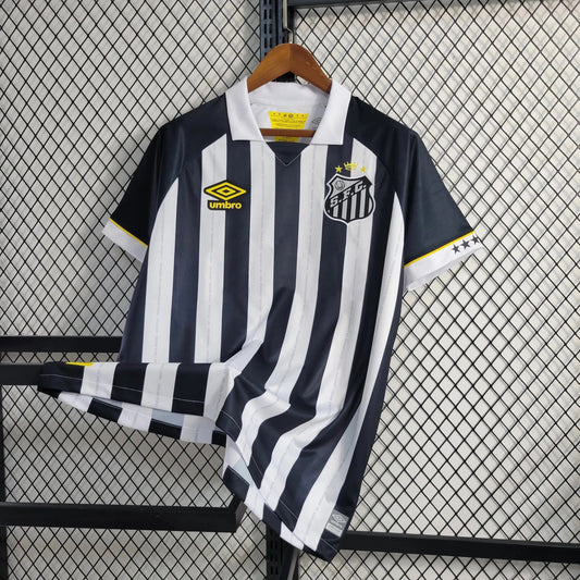 Santista Away Shirt 23/24 - Men's Fan Black and White