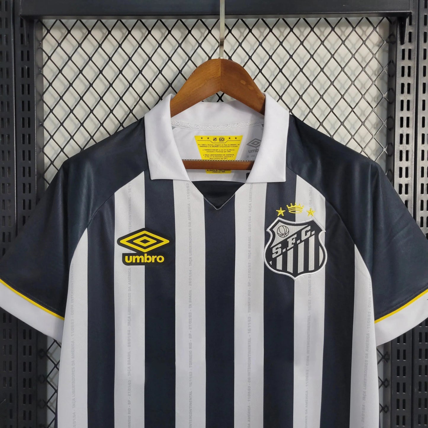 Santista Away Shirt 23/24 - Men's Fan Black and White