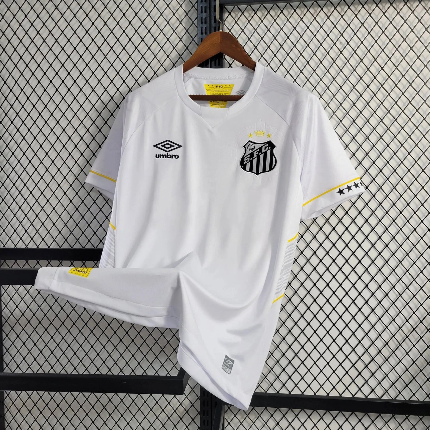 Santista Home Shirt 23/24 - Men's Fan White + Blaze Logo