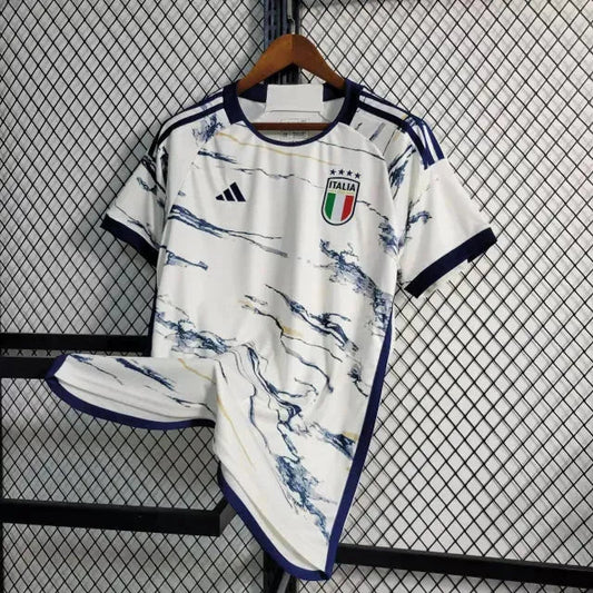 Italy Away Shirt 23/24 - Men's White Fan Shirt