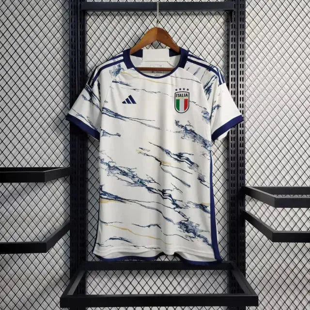 Italy Away Shirt 23/24 - Men's White Fan Shirt