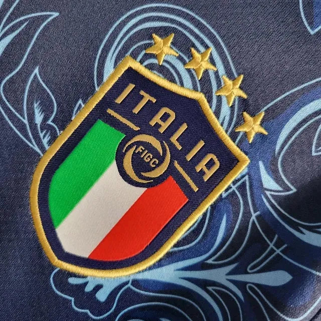 Italy x Versace 23/24 Men's Fan Shirt Blue