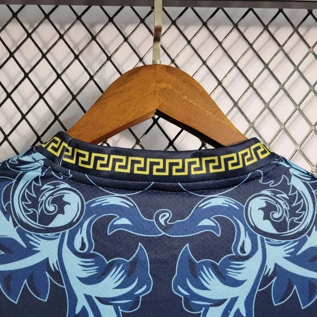 Italy x Versace 23/24 Men's Fan Shirt Blue