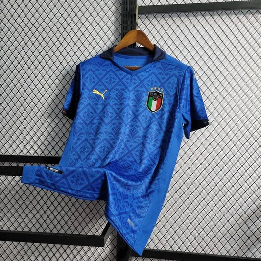 Italy Home Shirt 2020 - Men's Fan Blue
