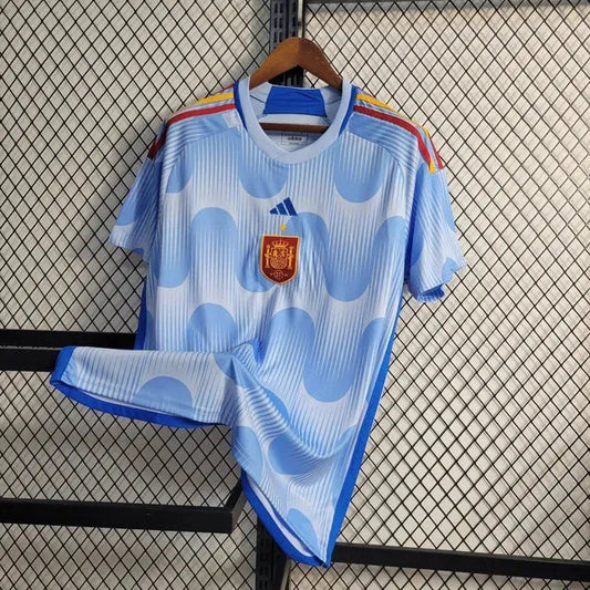Spain Away Shirt 22/23 - Men's Fan Blue