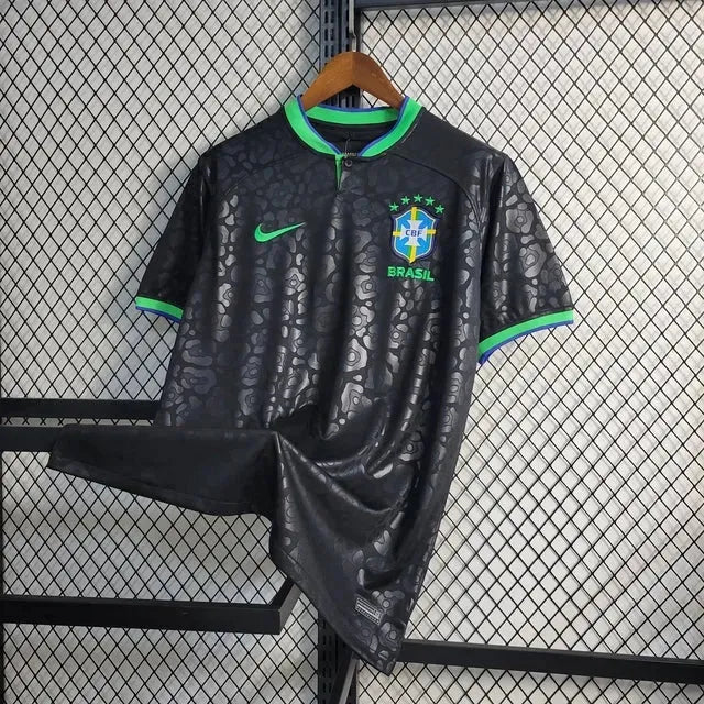 Brazil Leopard 22/23 Shirt - Men's Fan Black