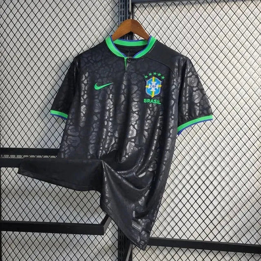Brazil Leopard 22/23 Shirt - Men's Fan Black