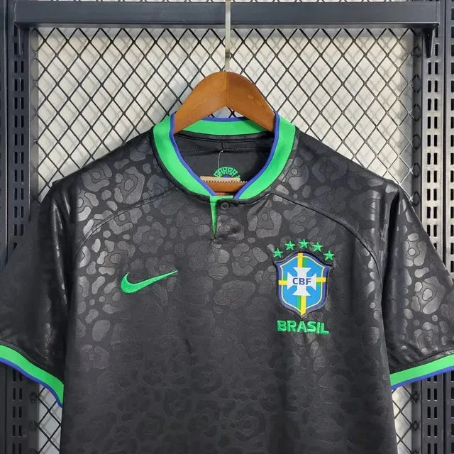 Brazil Leopard 22/23 Shirt - Men's Fan Black