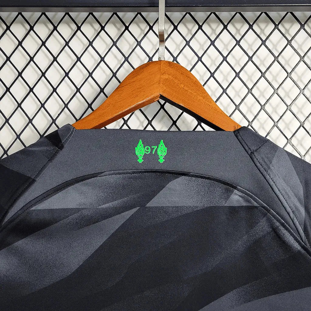 Liverpool Goalkeeper Shirt 23/24 - Men's Fan Black and Green