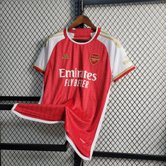 Arsenal Home Shirt 23/24 - Men's Fan Shirt Red and Gold