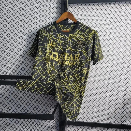 PSG Training Shirt 22/23 - Men's Fan Black and Yellow