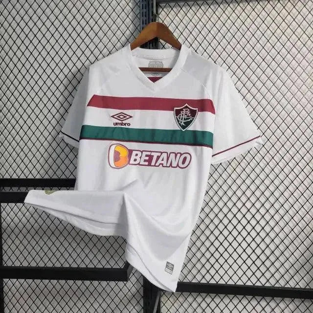 Fluminense Away Shirt 23/24 - Men's White Fan Shirt + Libertadores Patches