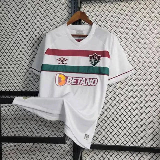 Fluminense Away Shirt 23/24 - Men's White Fan Shirt + Libertadores Patches