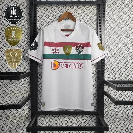 Fluminense Away Shirt 23/24 - Men's White Fan Shirt + Libertadores Patches