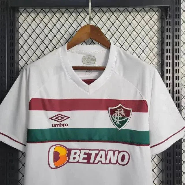 Fluminense Away Shirt 23/24 - Men's White Fan Shirt + Libertadores Patches