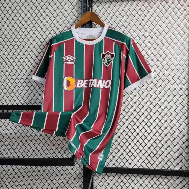 Fluminense Home Shirt 23/24 - Men's Fan Shirt + Libertadores Patches