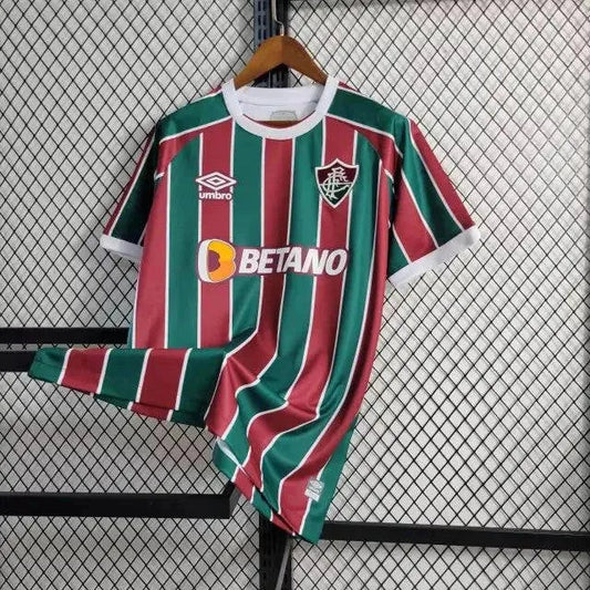 Fluminense Home Shirt 23/24 - Men's Fan Shirt + Libertadores Patches