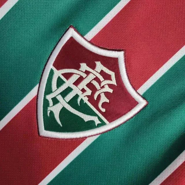 Fluminense Home Shirt 23/24 - Men's Fan Shirt + Libertadores Patches