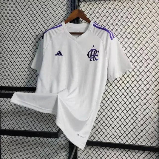 Flamengo Goalkeeper Shirt 23/24 - Men's White and Purple Fan Shirt