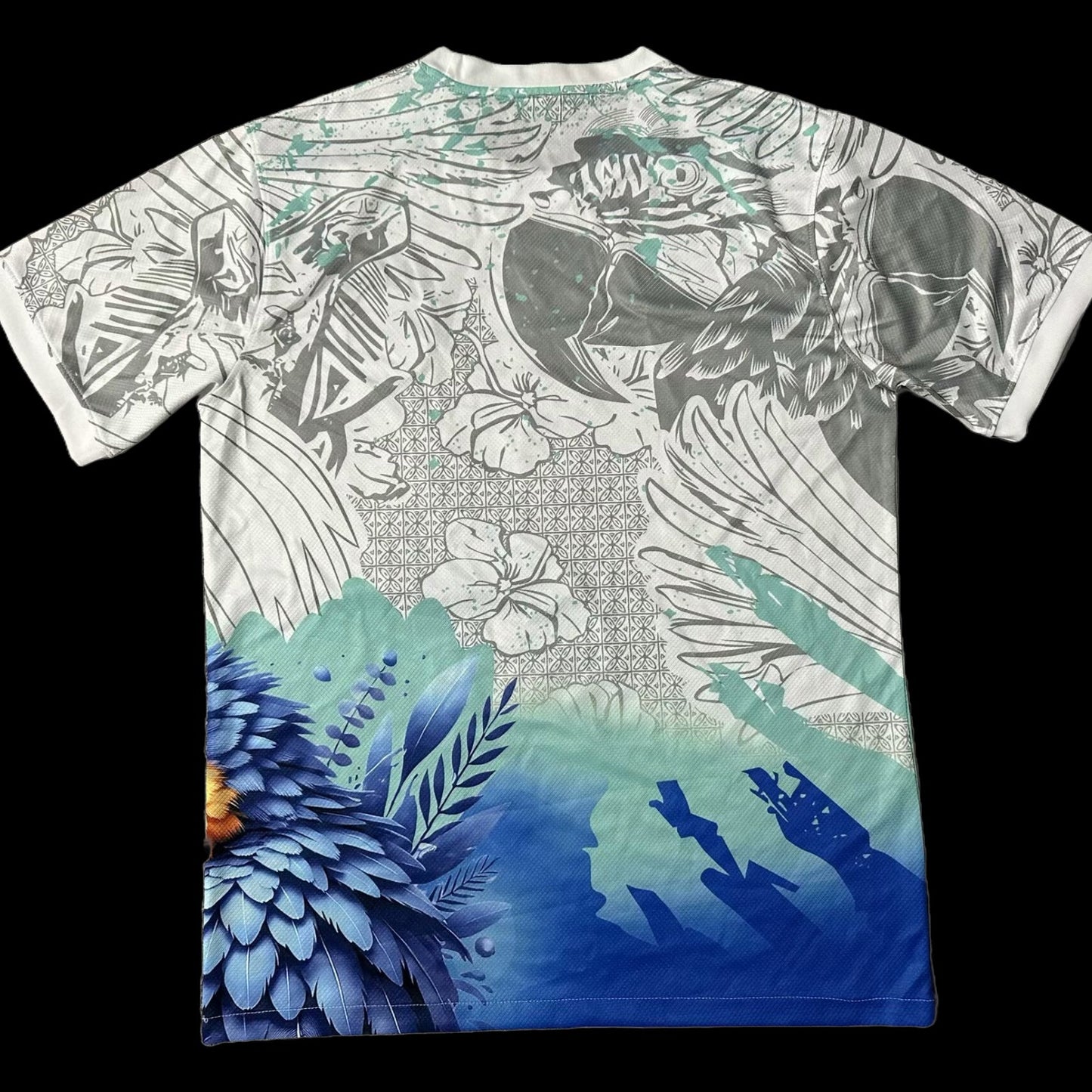 Brazil Blue Macaw 25/26 Shirt - Men's White and Blue Fan Shirt