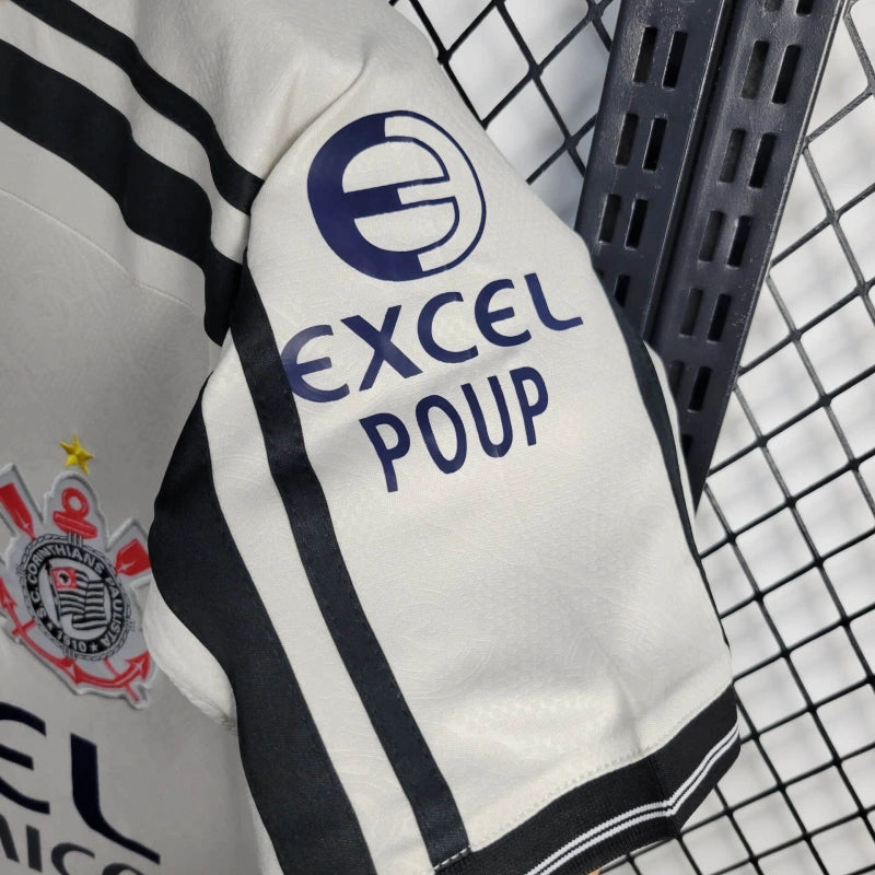 Timão Home Retro Shirt 1998 - White Men's Fan Shirt
