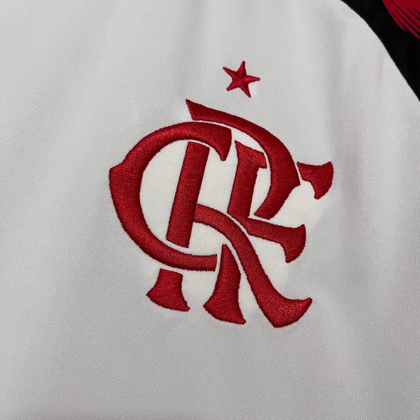 Flamengo Away Shirt 25/26 - Men's White Fan Shirt + Sponsorships + Patch Copa Brasil 2024