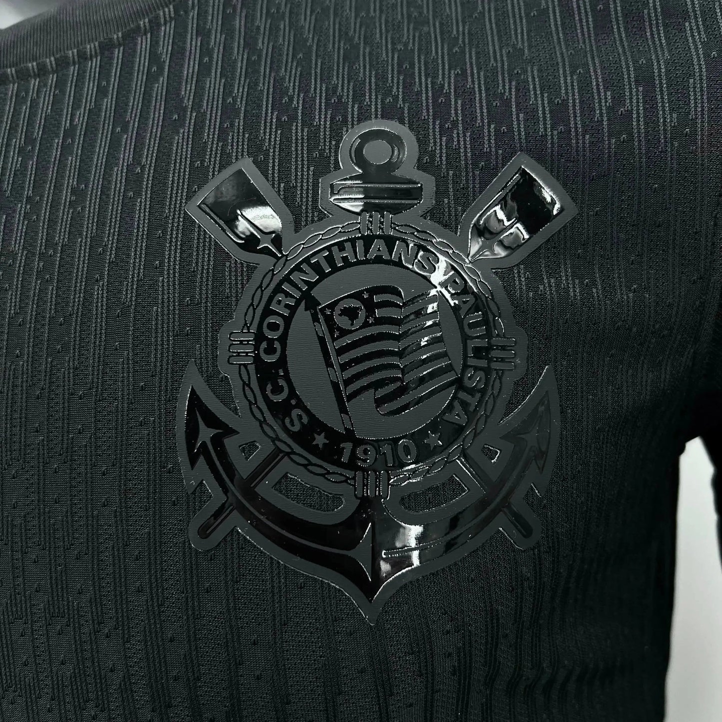 Timão Away Shirt 24/25 - Men's Player Long Sleeve Black + Sponsorships