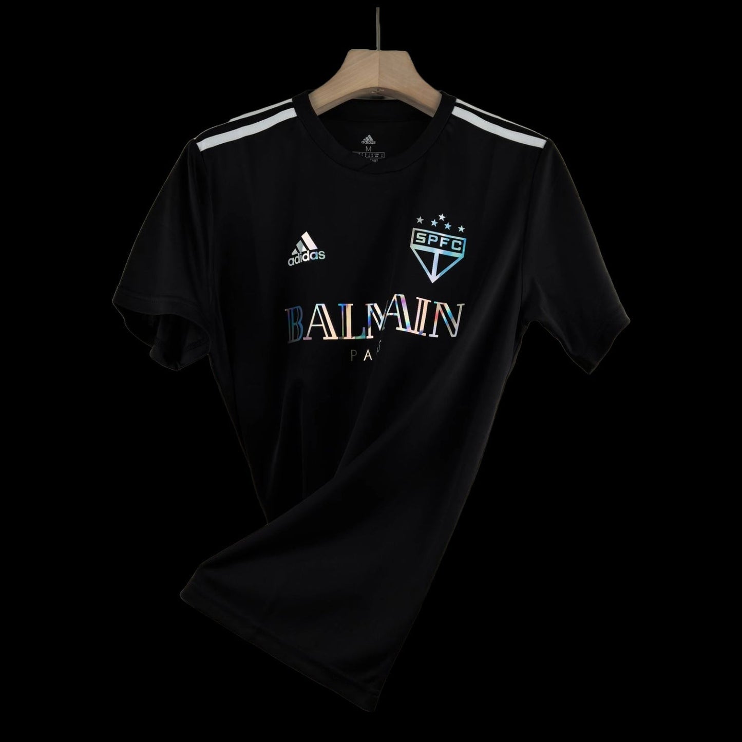 Sao Paulo BALMAIN Shirt - Men's Fan Black Reflective