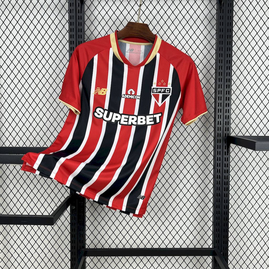 São Paulo Away Shirt 25/26 - Men's Fan Red + Sponsorships