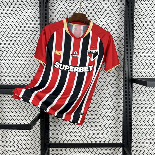 São Paulo Away Shirt 25/26 - Men's Fan Red + Sponsorships