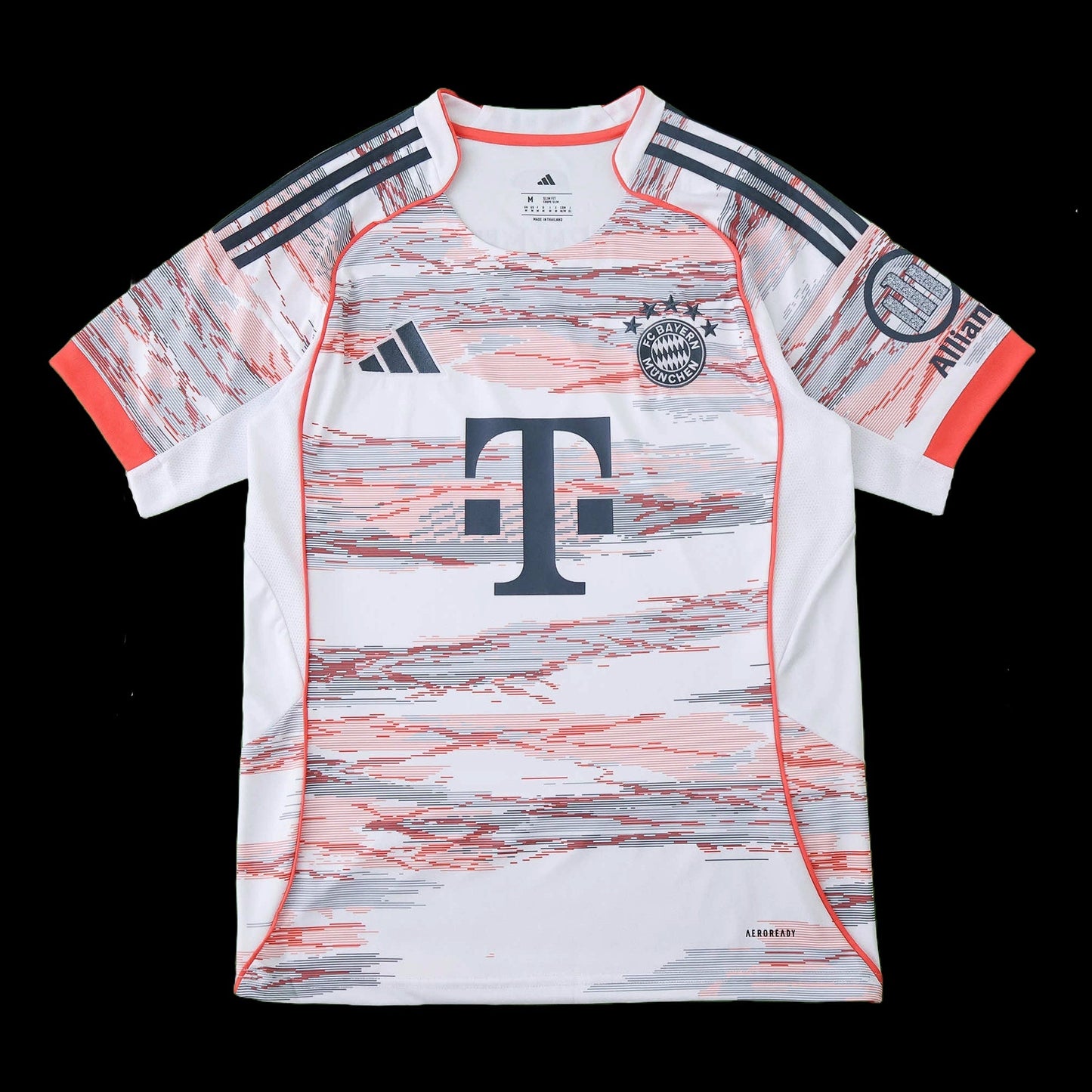 Bayern Munich Away Shirt 25/26 - Men's White and Orange Fan Shirt