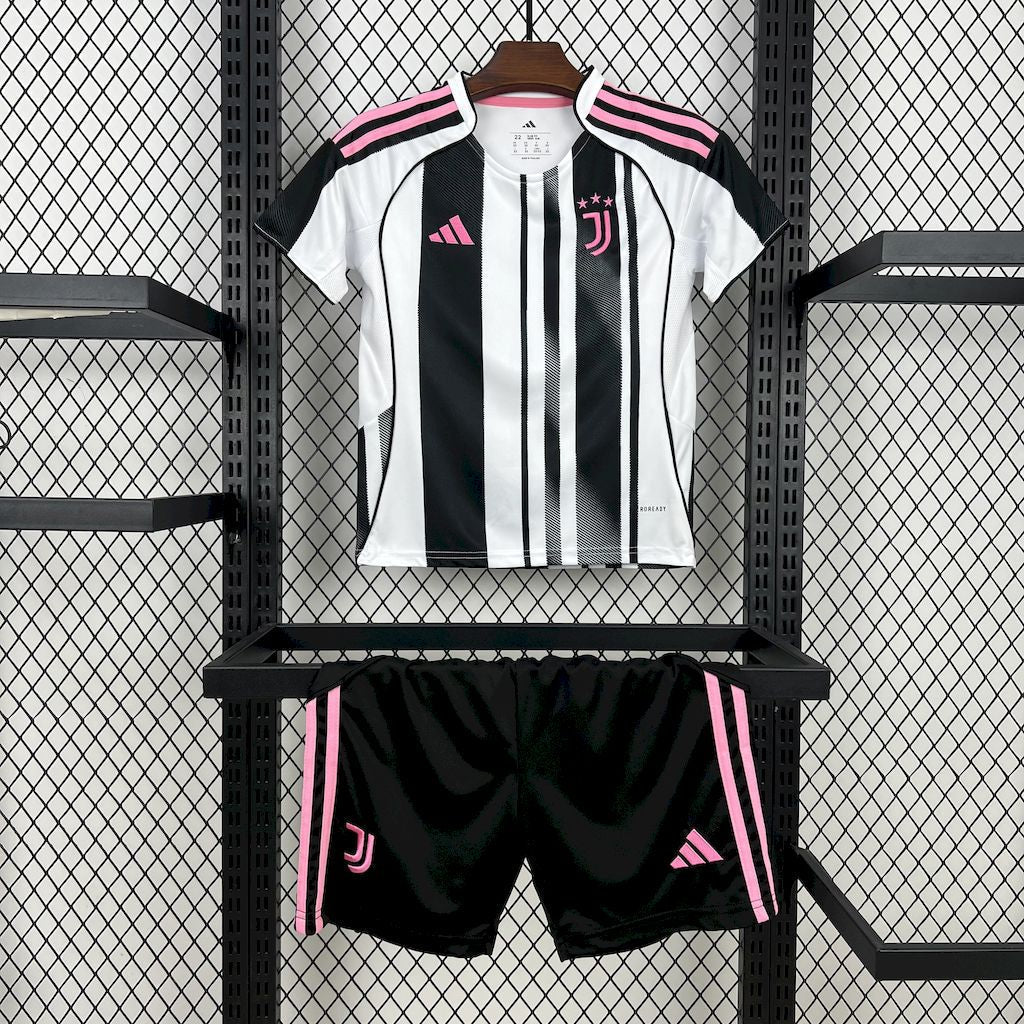 Juventus Home Shirt 25/26 - Kids Fan Shirt Black and White
