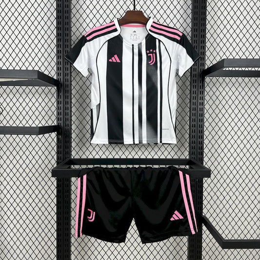Juventus Home Shirt 25/26 - Kids Fan Shirt Black and White