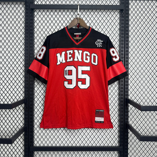 Flamengo Mitchell and Ness Shirt - Men's Red Oversized Fan Shirt